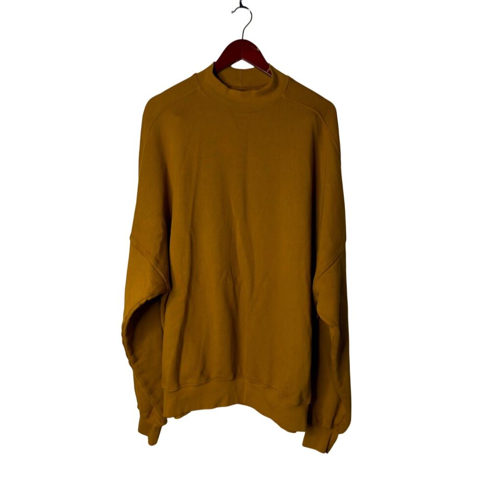 New Monitaly mock neck sweatshirt in mustard sz S